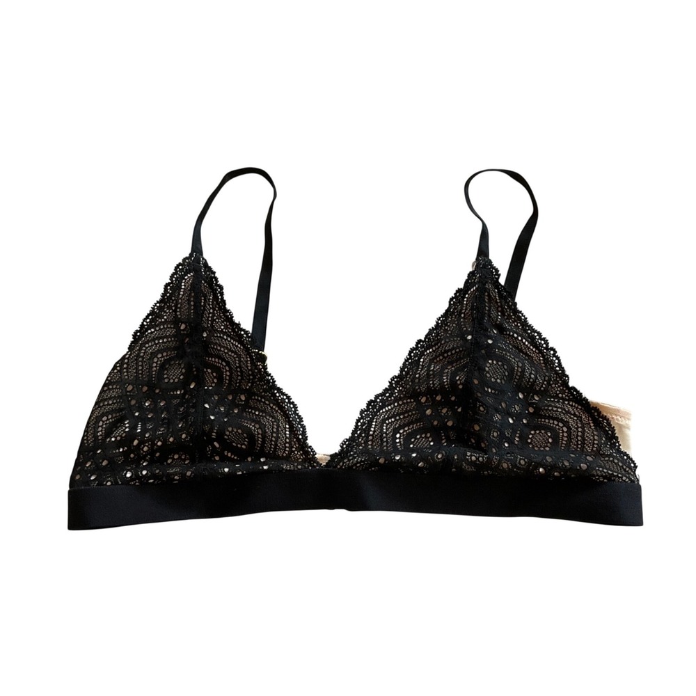 Pepper Lace Bralette Women Large Black Nude Triangle Small Bust Friendly
